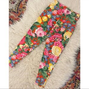 Vintage Floral Printed Leggings